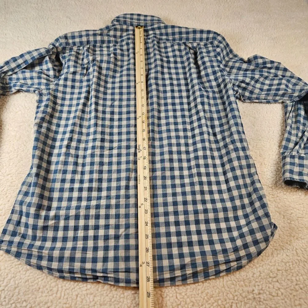 J.Crew Flex Washed Slim Fit Shirt Mens Large Button Front Green Tan‎ Preppy
